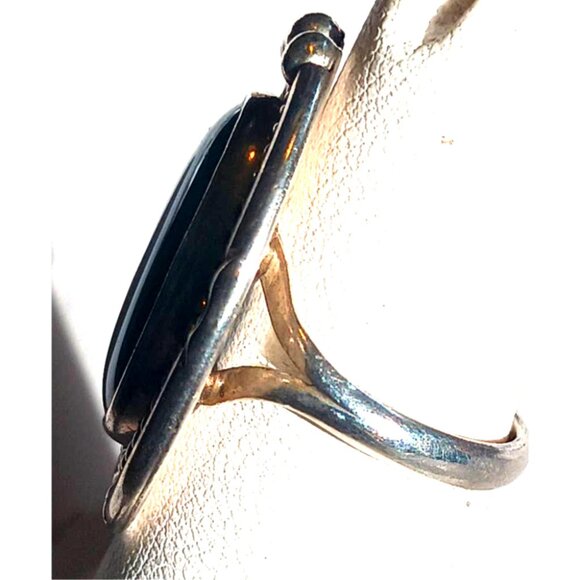 Native American Navajo Nikai signed Abalone Paua doublet ring sz6   (1354) - Picture 4 of 4